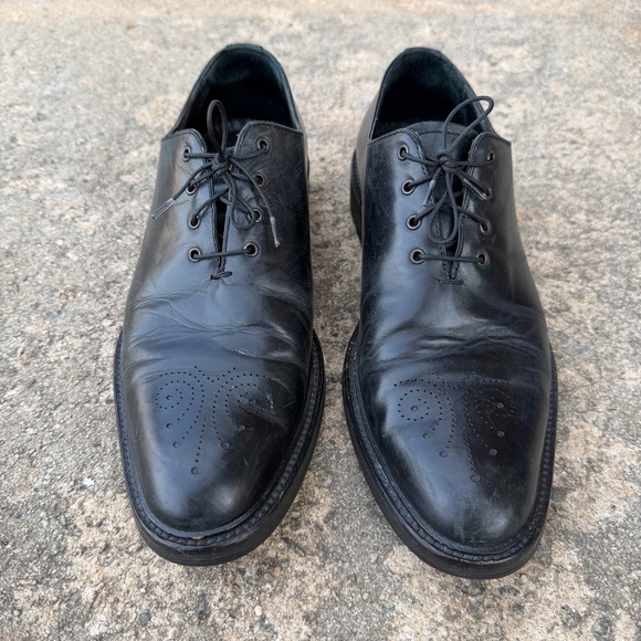 Rare Johnston & Murphy Black Leather Lace Dress Shoes Men’s Size 9